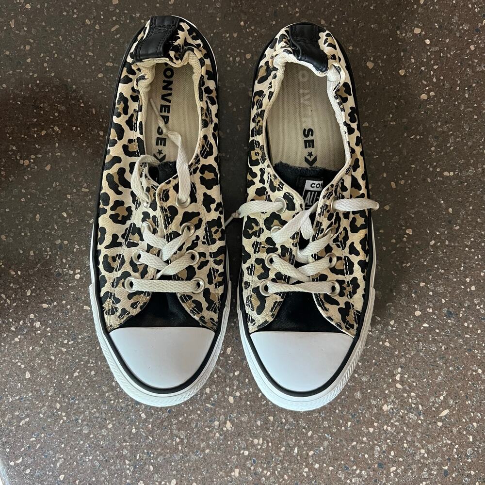 Converse Chuck Taylor All Star Shoreline Cheetah Print Women's Size 10 Shoes - Picture 10 of 11